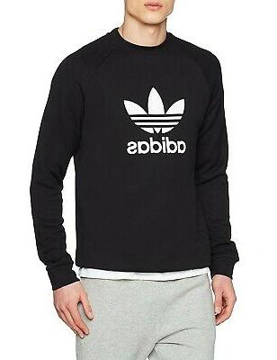 felpa uomo adidas trefoil crew cw1235