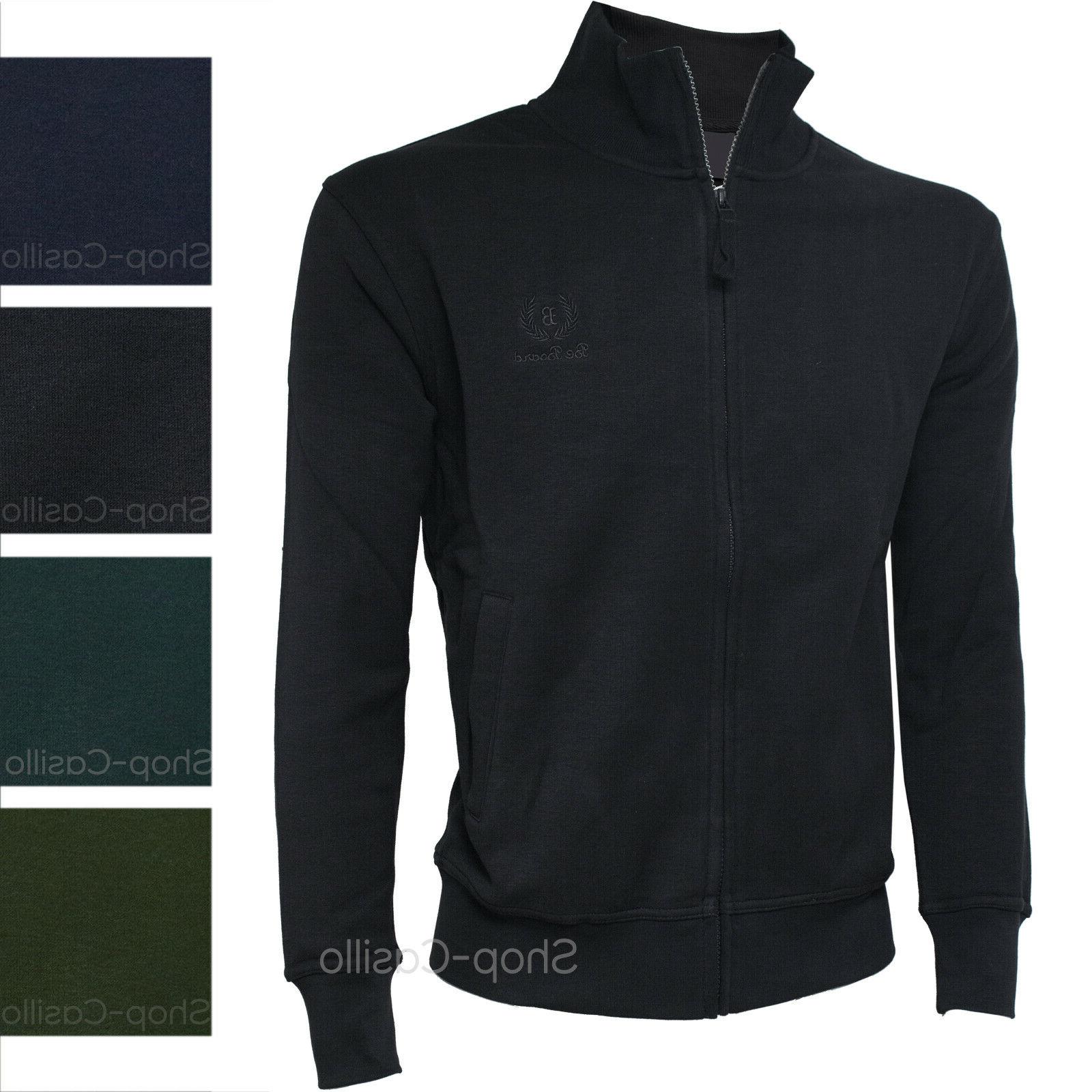 felpa uomo aperta con zip senza cappuccio