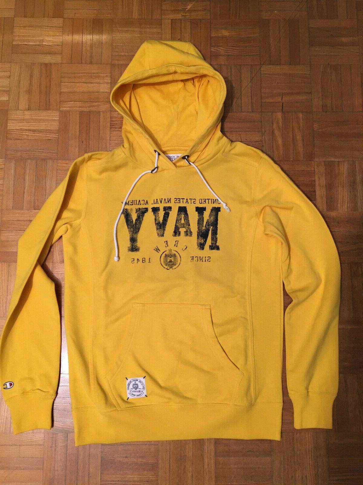 felpa uomo cappuccio us navy academy cotone