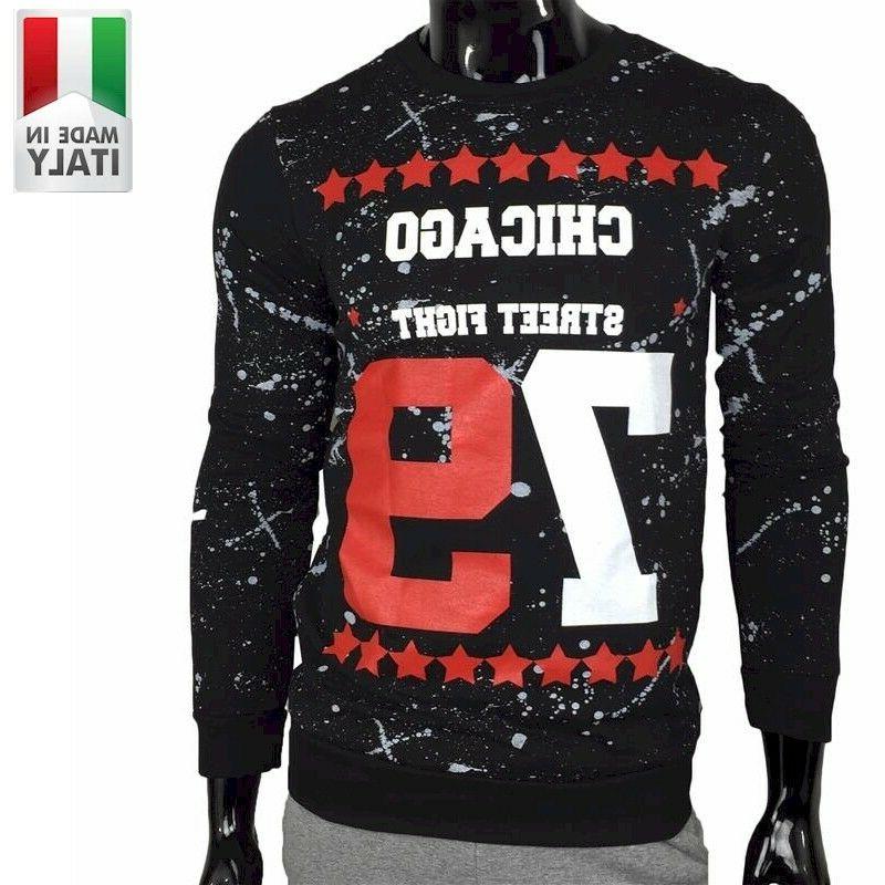 felpa uomo chicago 79 color nero comodo