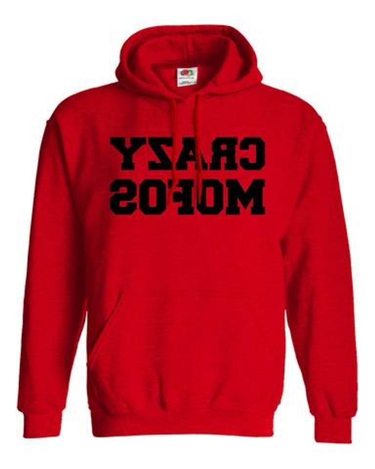felpa uomo con cappuccio crazy mofos one