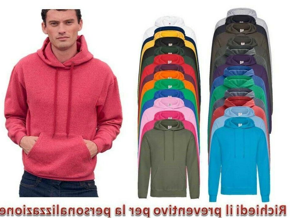 felpa uomo con cappuccio maglia tuta cotone