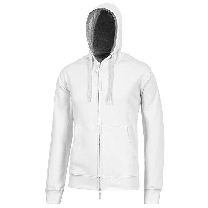 felpa uomo con cappuccio zip intera e