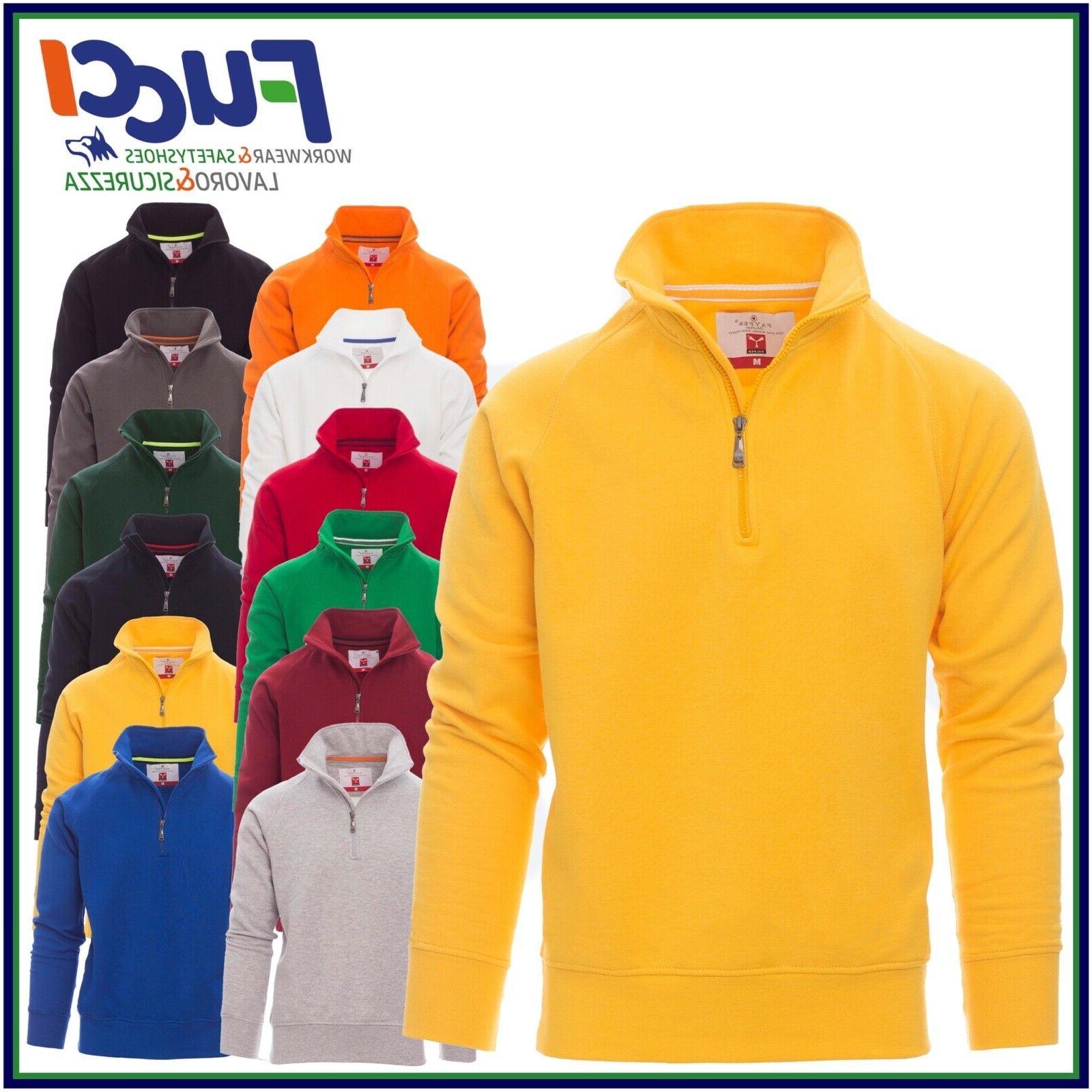 felpa uomo con mezza zip senza cappuccio