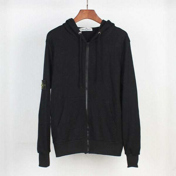 felpa uomo con zip con cappuccio in