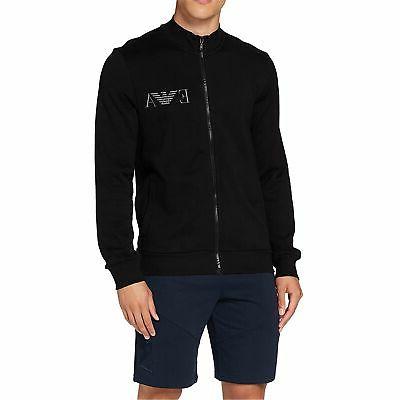 felpa uomo con zip nero