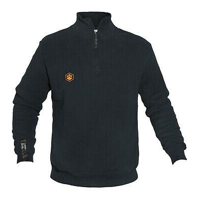 felpa uomo cotone felpato mezza zip 2