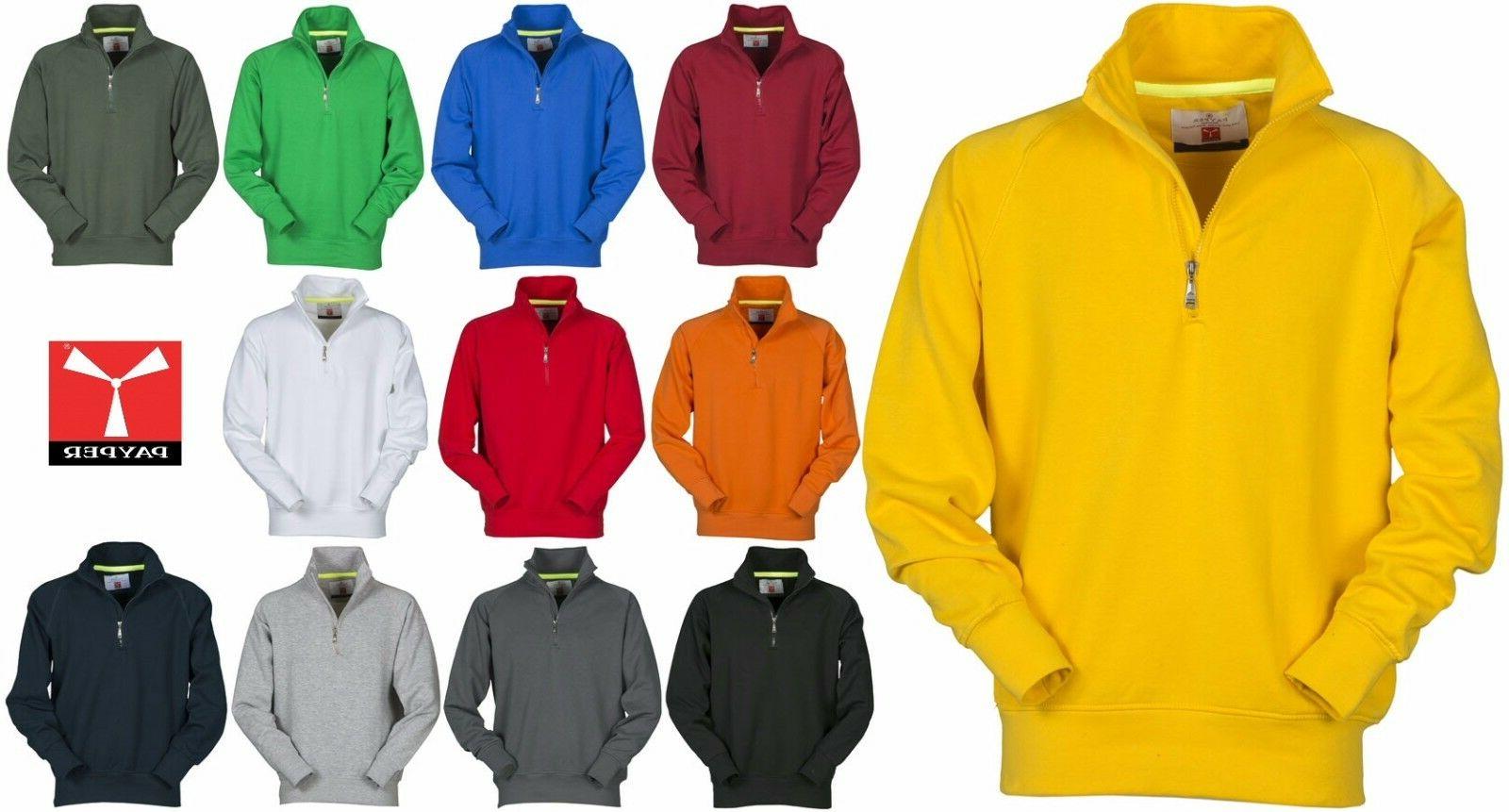 felpa uomo cotone mezza zip trekking lavoro