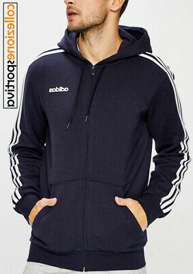 felpa uomo donna essentials 3 stripes du0475