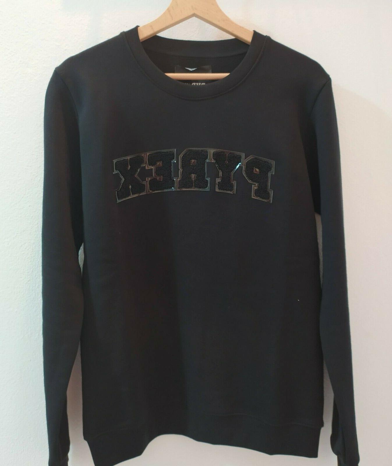 felpa uomo donna nera girocollo logo boucle