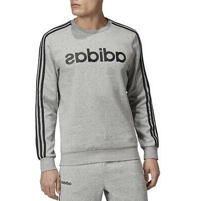 felpa uomo essentials 3 stripes grigia codice