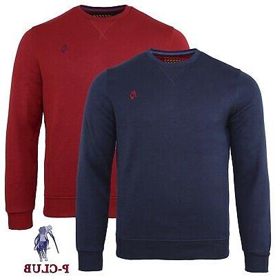 felpa uomo girocollo invernale p club blu