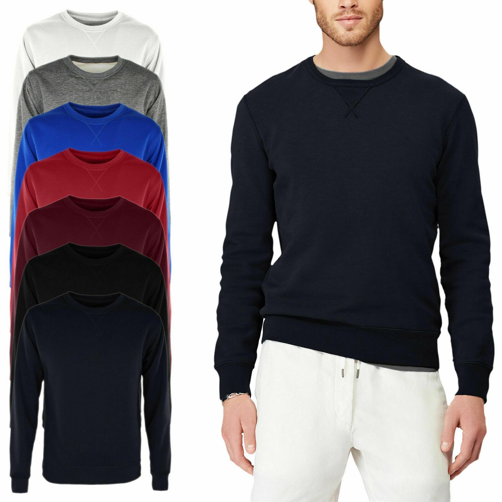 felpa uomo girocollo maglione casual maglia felpata