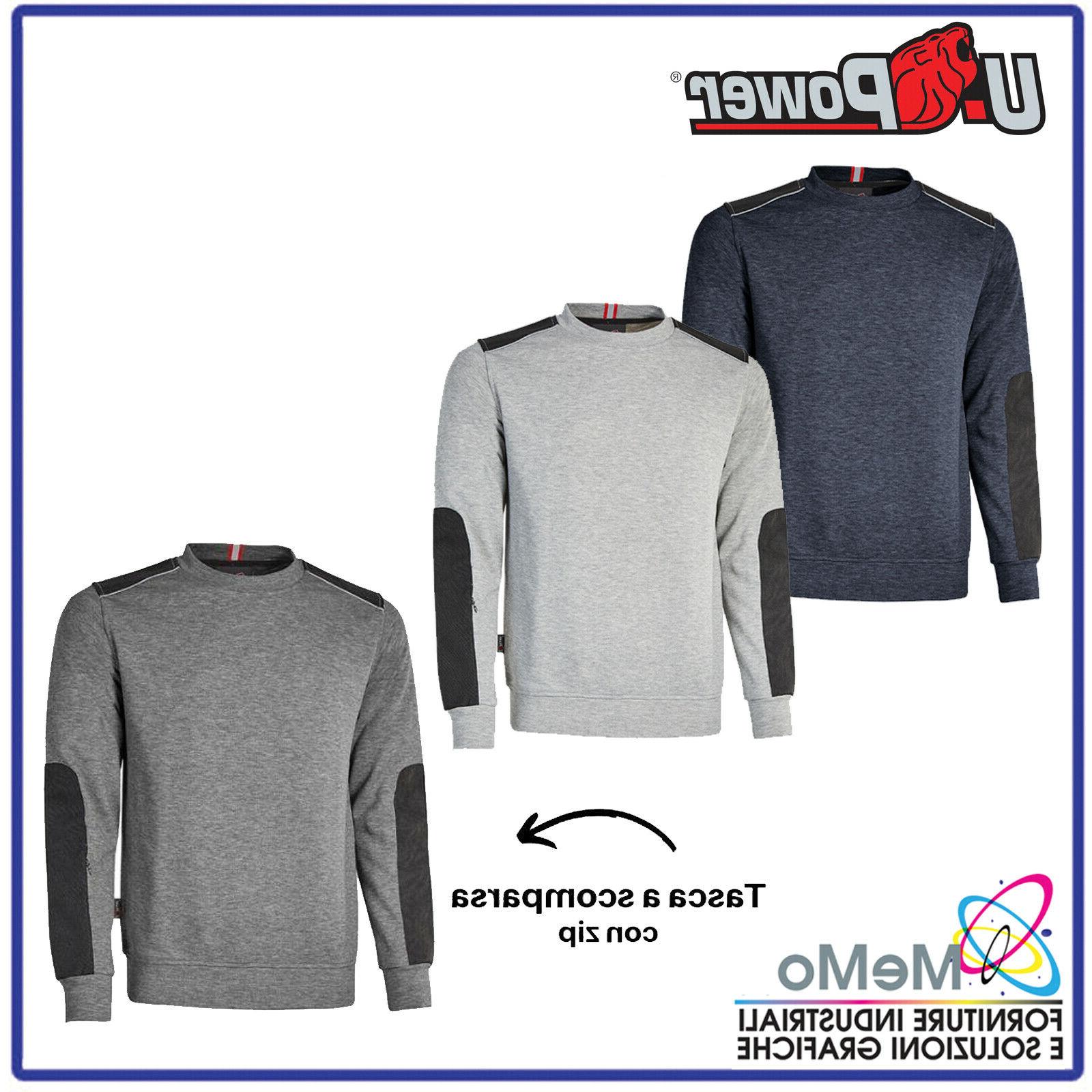 felpa uomo girocollo manica lunga grigio blu