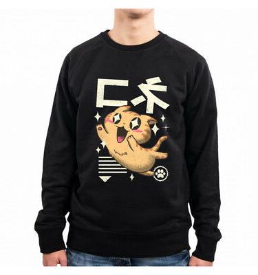 felpa uomo kawaii feline gatto cat vt0083a