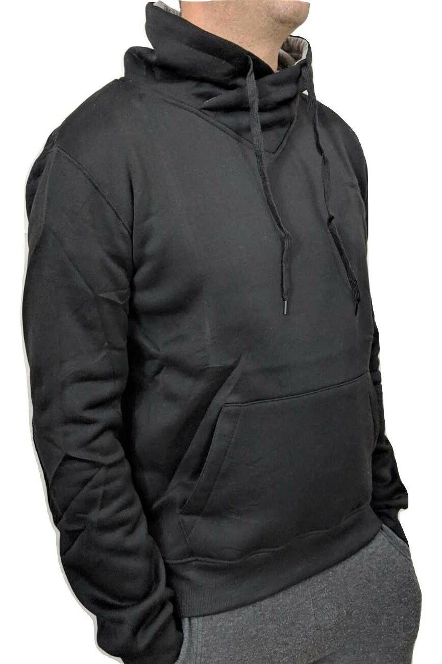 felpa uomo maglia senza cappuccio collo alto