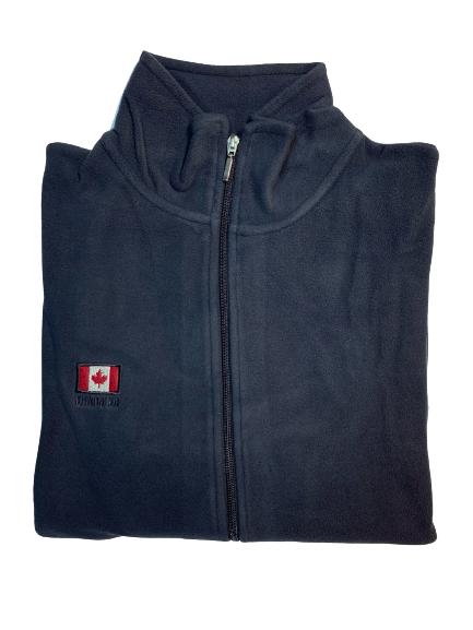 felpa uomo micropile zip lunga taglie forti