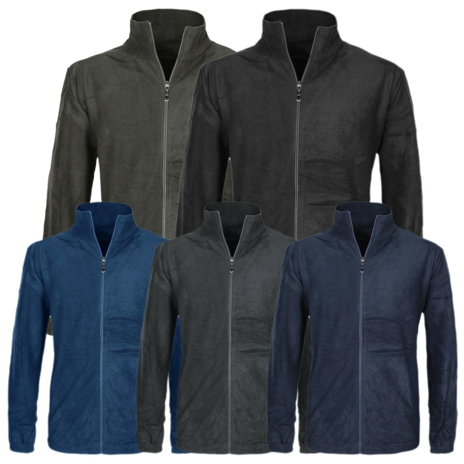 felpa uomo pile con zip senza cappuccio