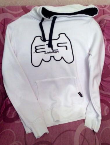 felpa uomo ragazzo bianca blu ps 3