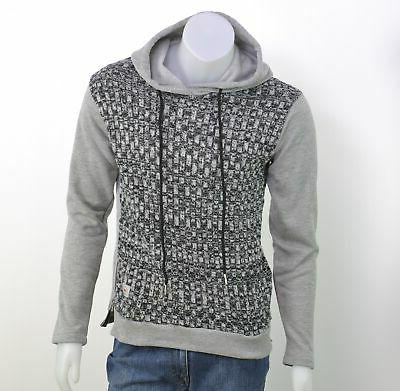 felpa uomo ragazzo cappuccio inserti fantasia zip