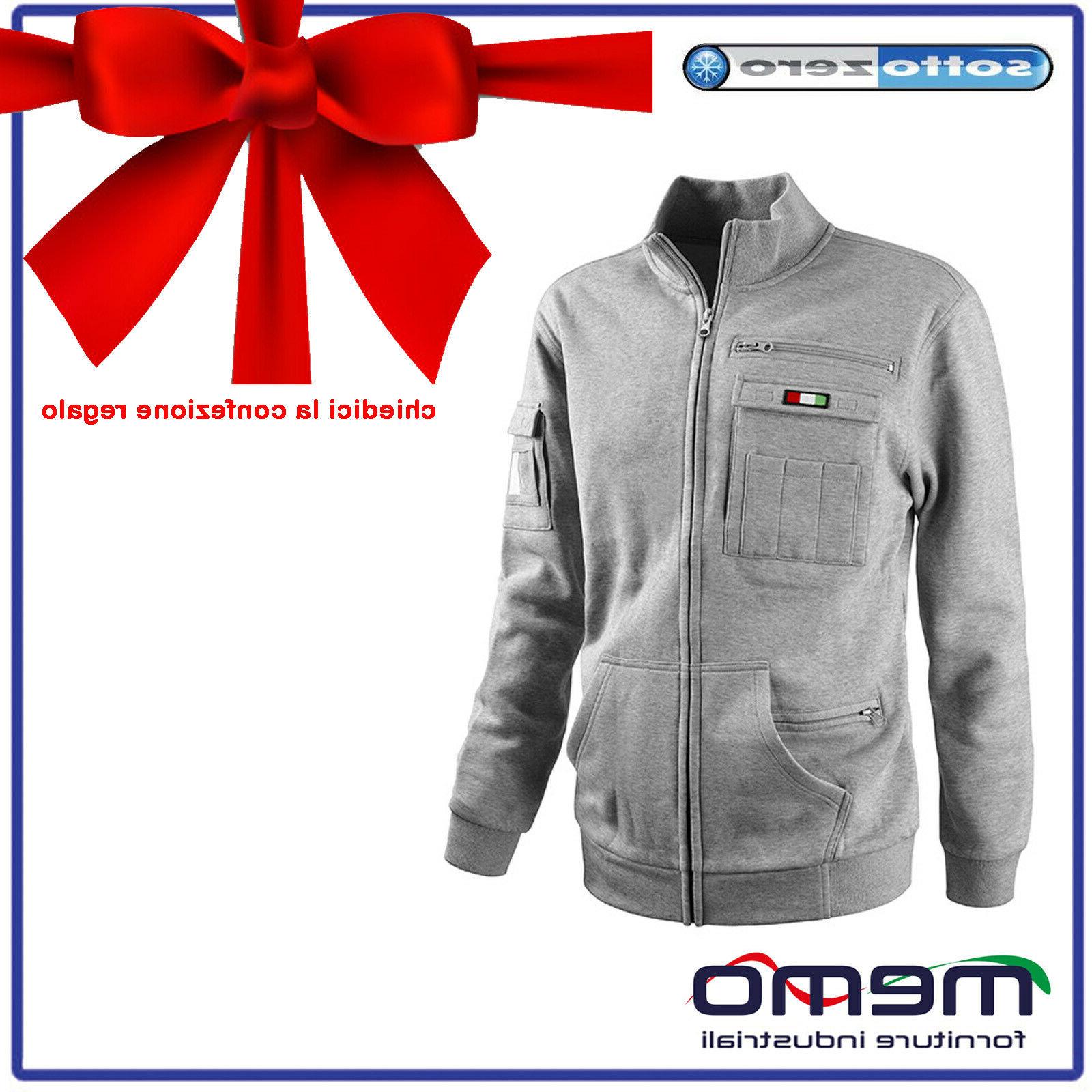 felpa uomo ragazzo invernale grigio con zip