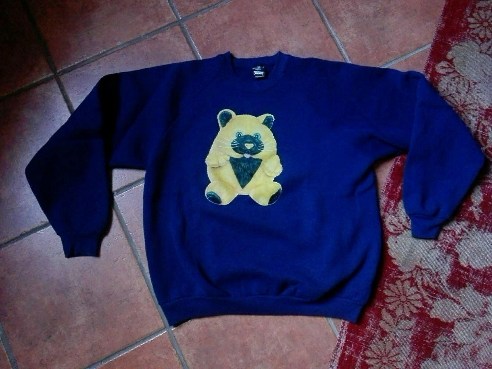 felpa uomo sweater mens blue l xl