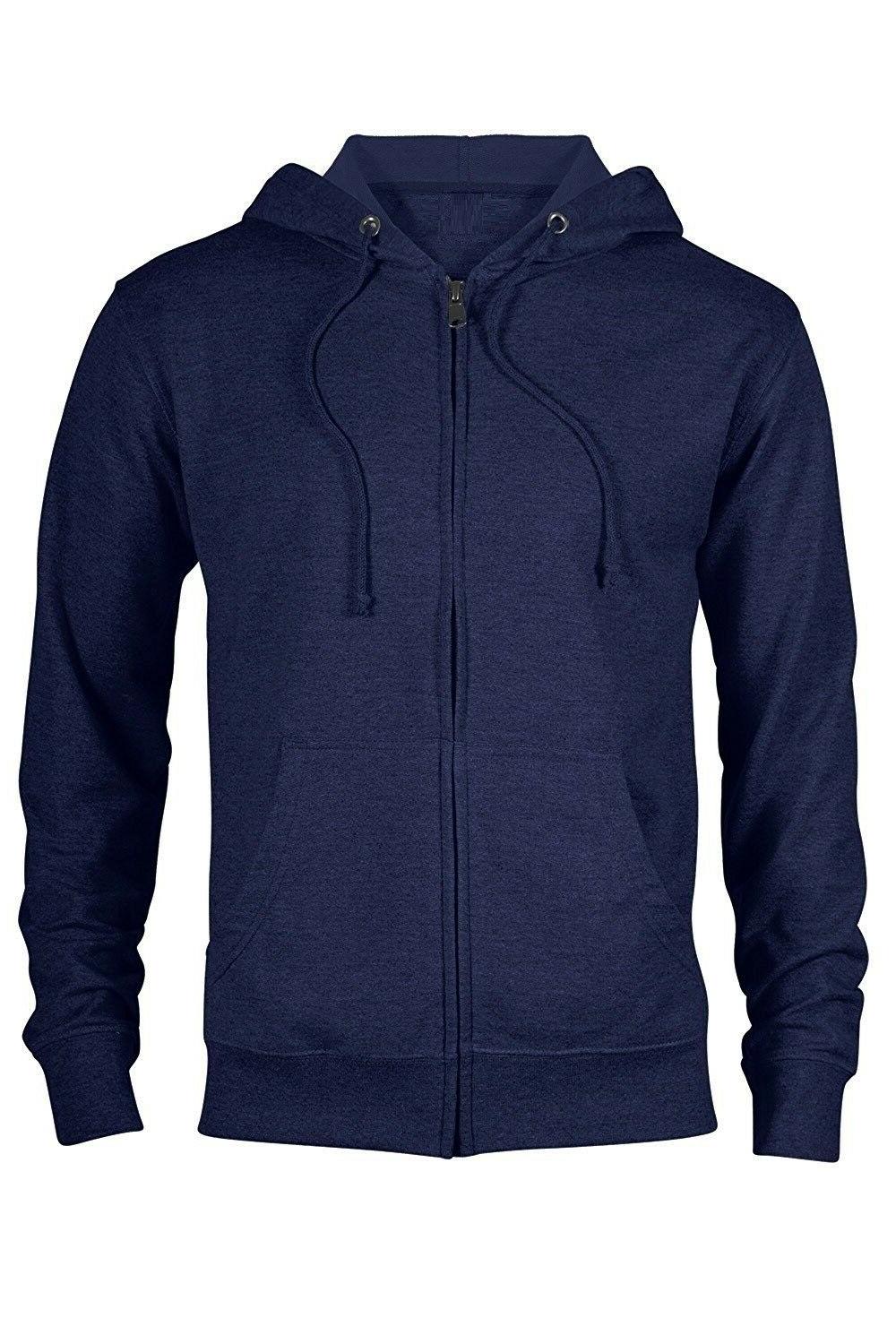 felpa uomo zip cotone con cappuccio m