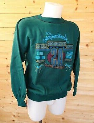 felpa verde m cotone 100 percent vintage