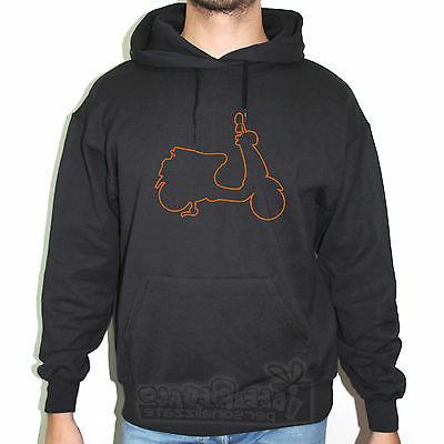 felpa vespa contorni rossi anni 50 vintage