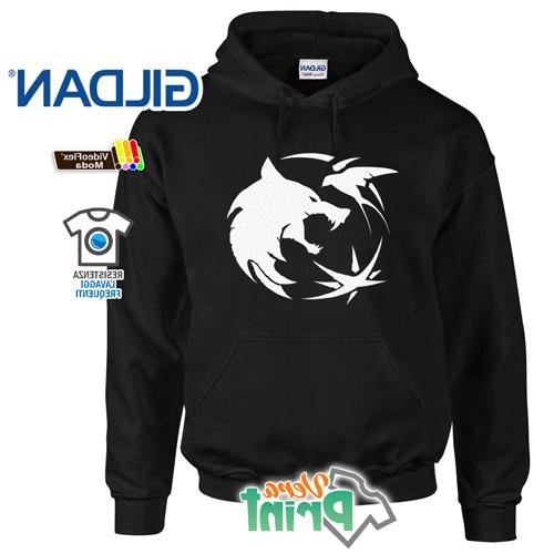 felpa witcher logo cappuccio serie tv videogame