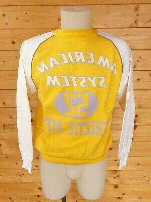 felpa yellow ski sport m vintage made