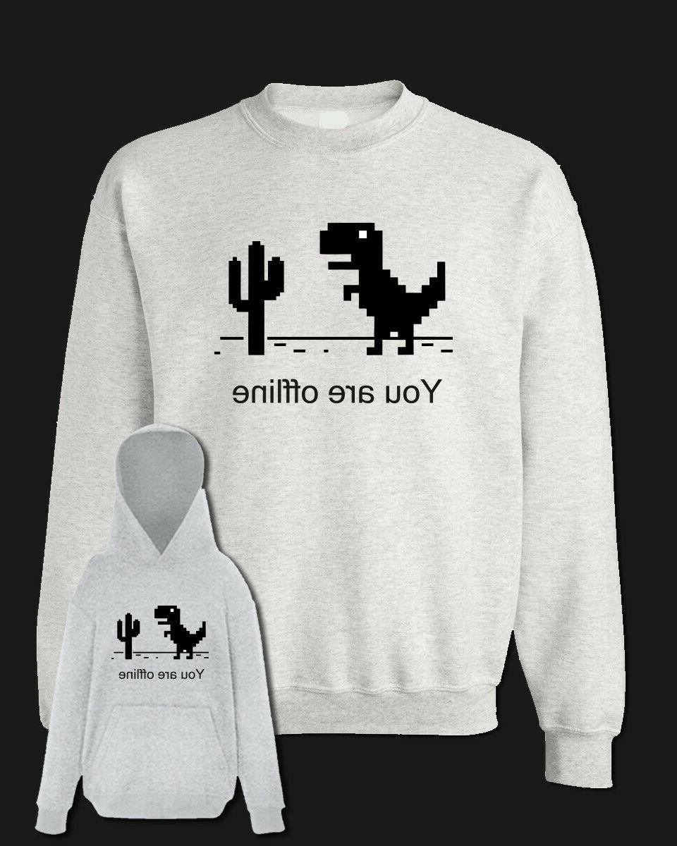 felpa you are offline grigia idea regalo