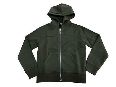 felpa zip bambino verde militare dq02w1 d00g4