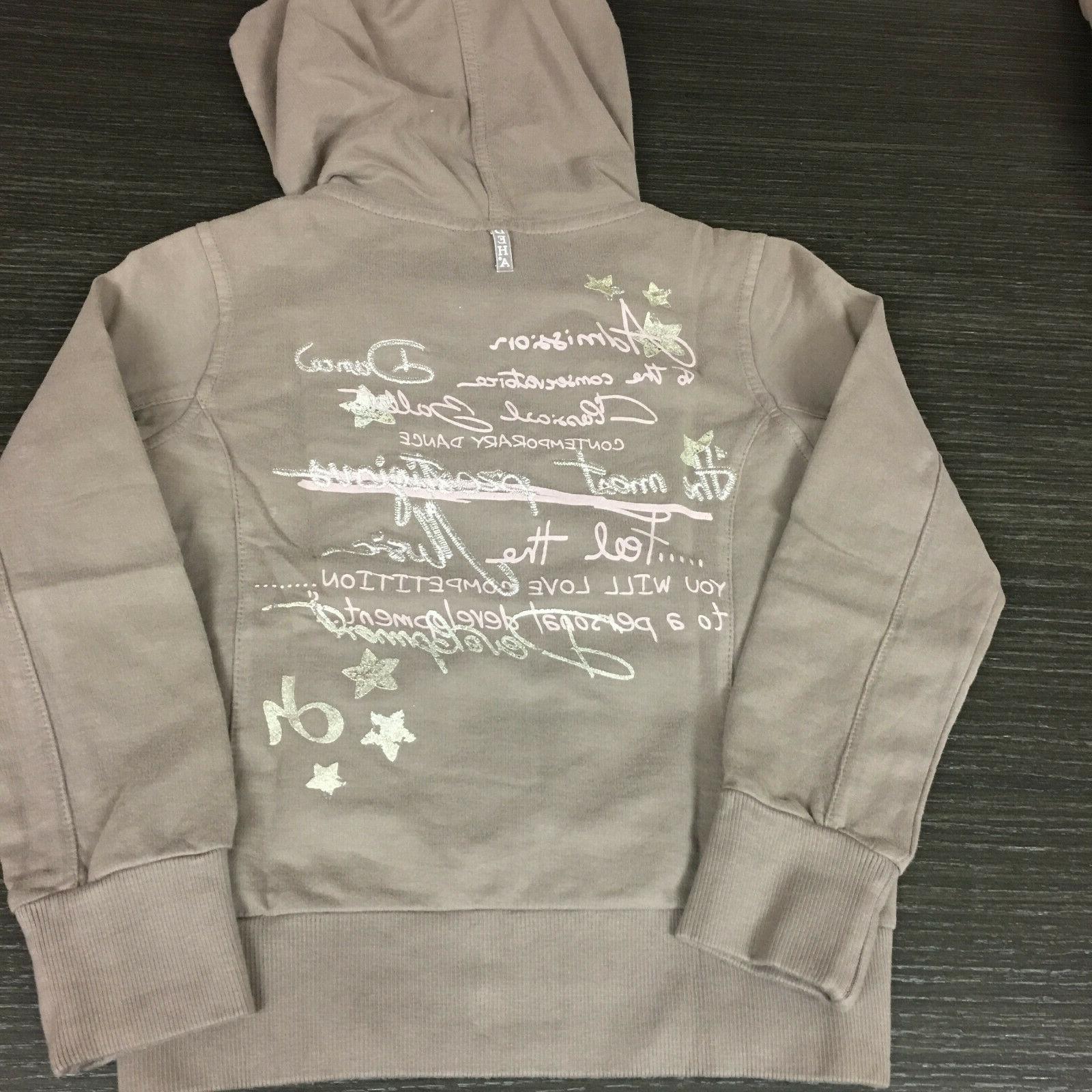 felpa zip con cappuccio bambina marrone e