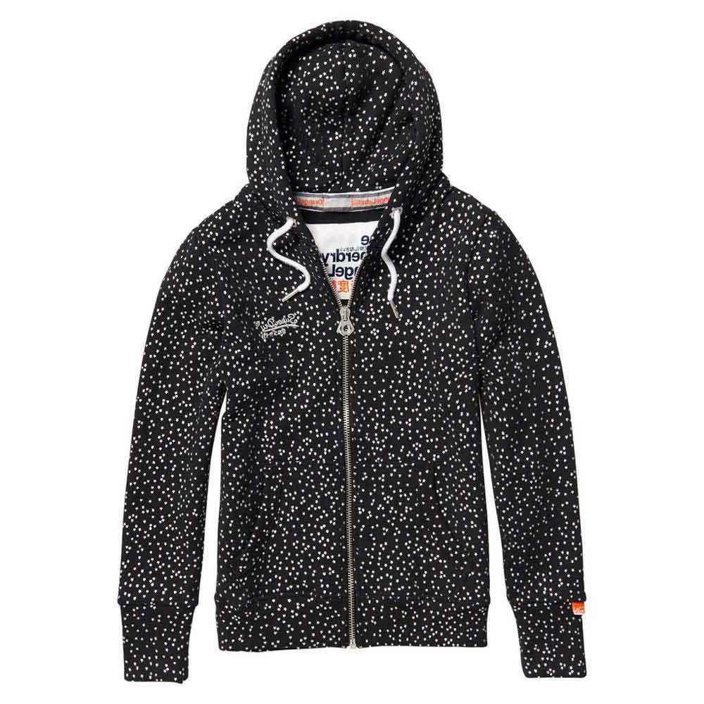 felpa zip con cappuccio donna orange label