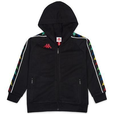felpa zip con cappuccio nero rosso 34124ww1