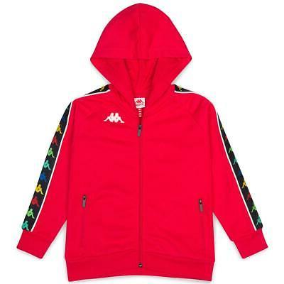 felpa zip con cappuccio rosso bianco 34124ww1