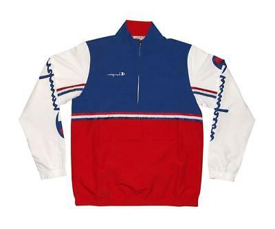 felpa zip e tasca azzurro rosso 212375