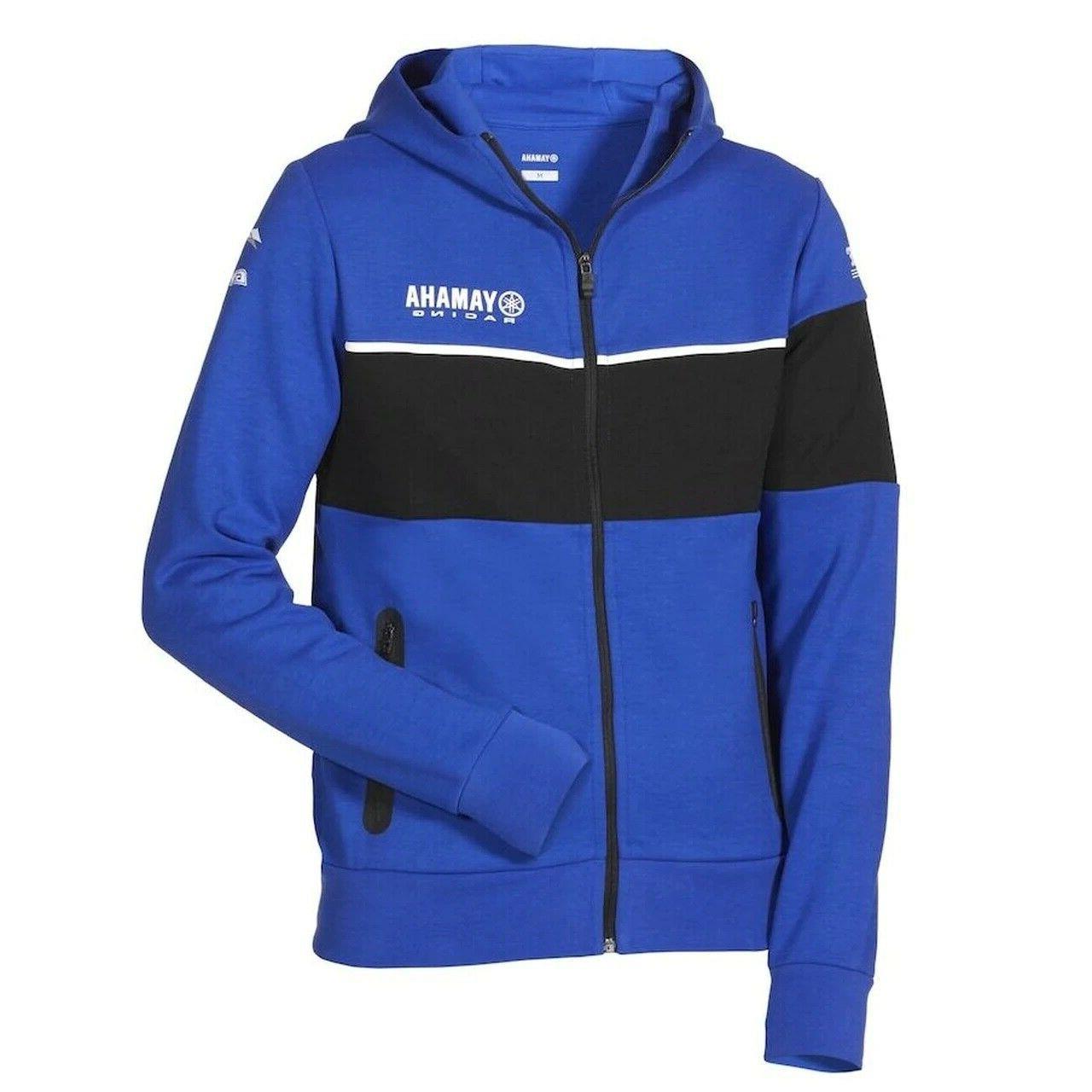 felpa zip hoody comwall blu racing uomo