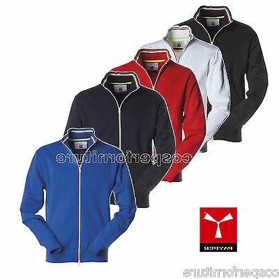 felpa zip intera doppio cursore italia tricolore