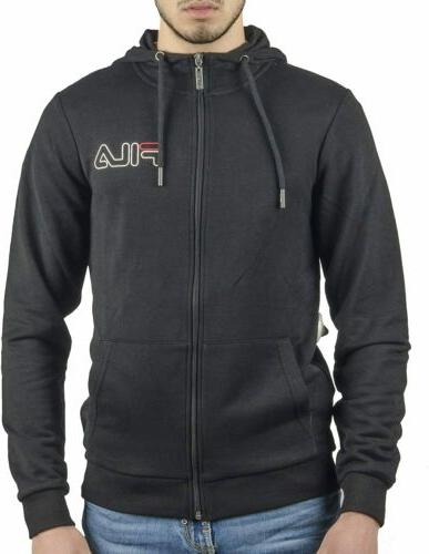 felpa zip uomo mod 687140 002 nero
