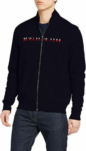 felpa zip uomo mod mw0mw13621 dw5 blu
