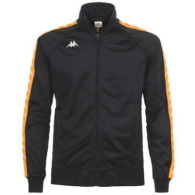 felpa zip uomo nero arancio 301efu02