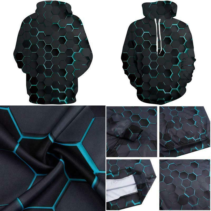 felpe con cappuccio pullover con stampa 3d