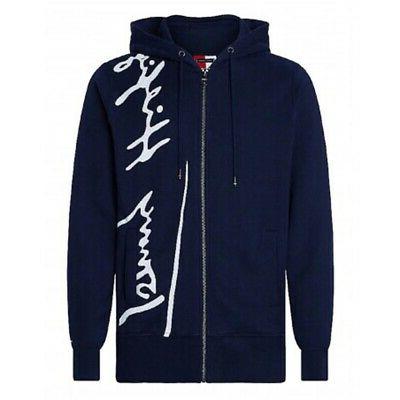 felpe con cappuccio uomo mw0mw14446 blu mw0mw14446