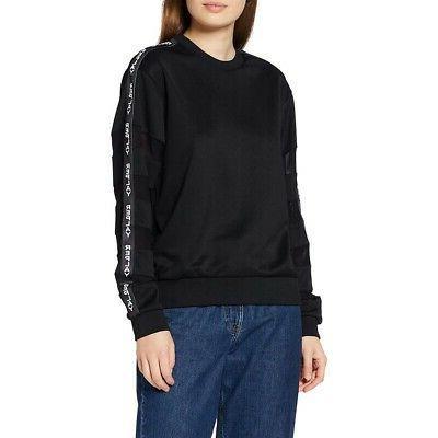 felpe senza cappuccio donna felpa nero w3274
