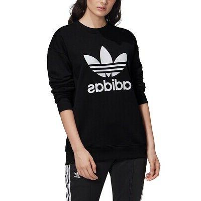 felpe senza cappuccio donna trefoil crew sweatshirt