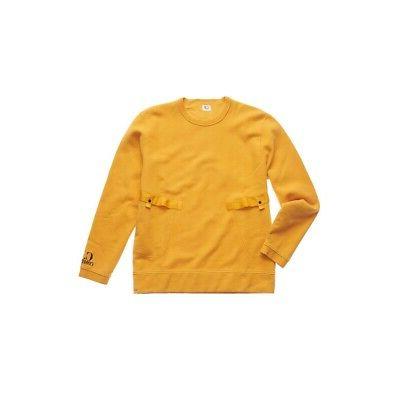felpe senza cappuccio uomo garment dyed fleece