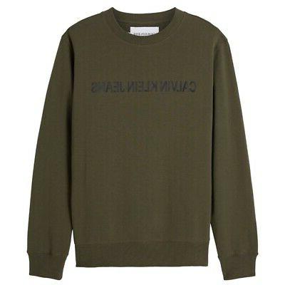 felpe senza cappuccio uomo j30j307758 verde j30j307758