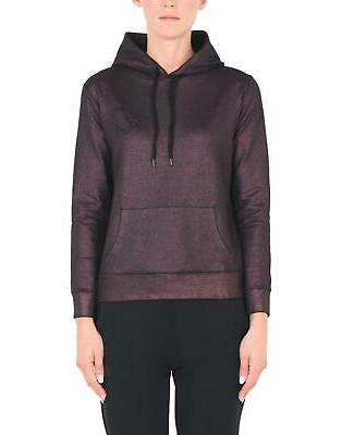 fleece hood sweater ct metal felpa donna